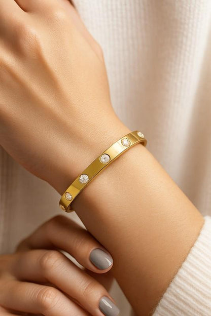 CVD Diamond Bridal Bracelet 14K Solid Gold Diamond Bracelet For Her