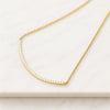 14k Gold Round Lab Grown Diamond Bar Necklace For Women