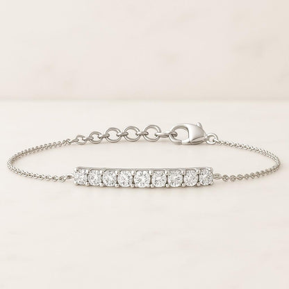 Luxury Moissanite Bangle Bracelet  925 Sterling Silver  Gold or Silver Plated