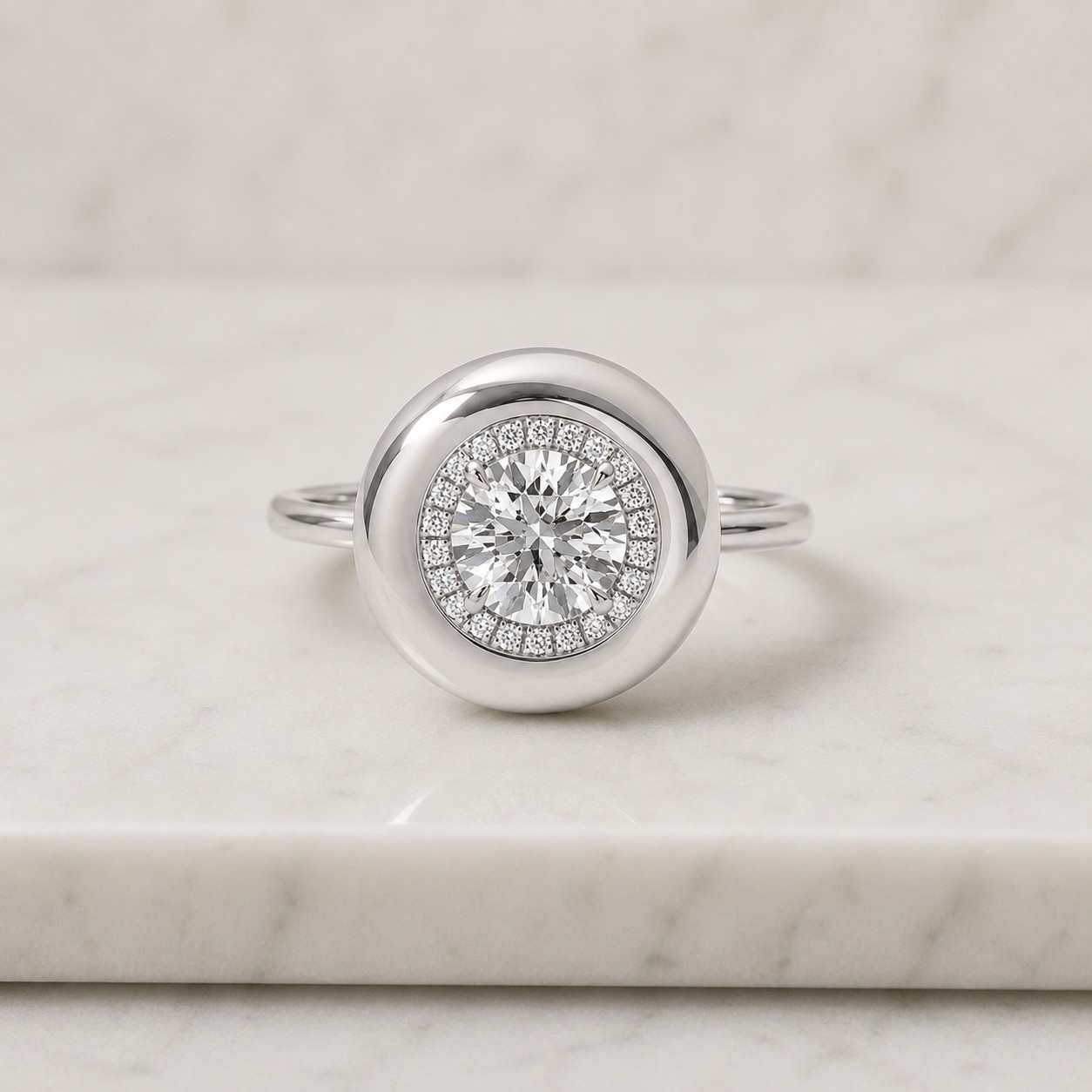 candy button 4.0 ct round cut colorless moissanite diamond ring, gorgeous halo design engagement ring, 14k yellow gold wedding ring