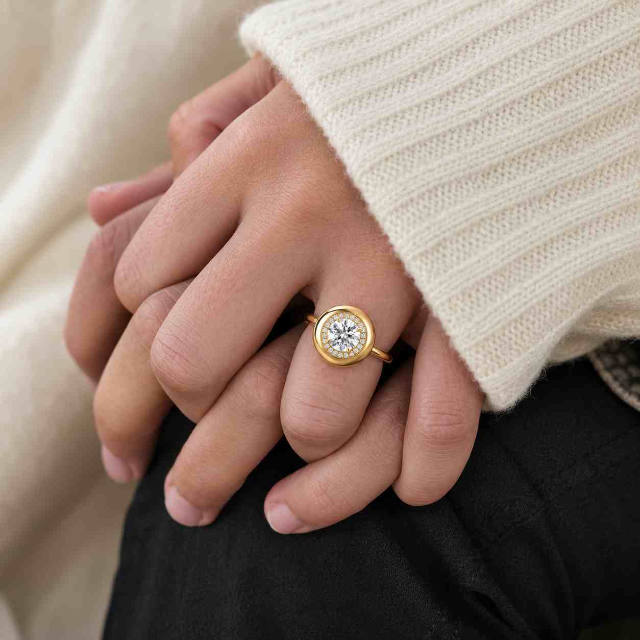 candy button round cut simulated diamond ring, gorgeous halo design engagement ring, 925 sterling silver wedding ring gift for her