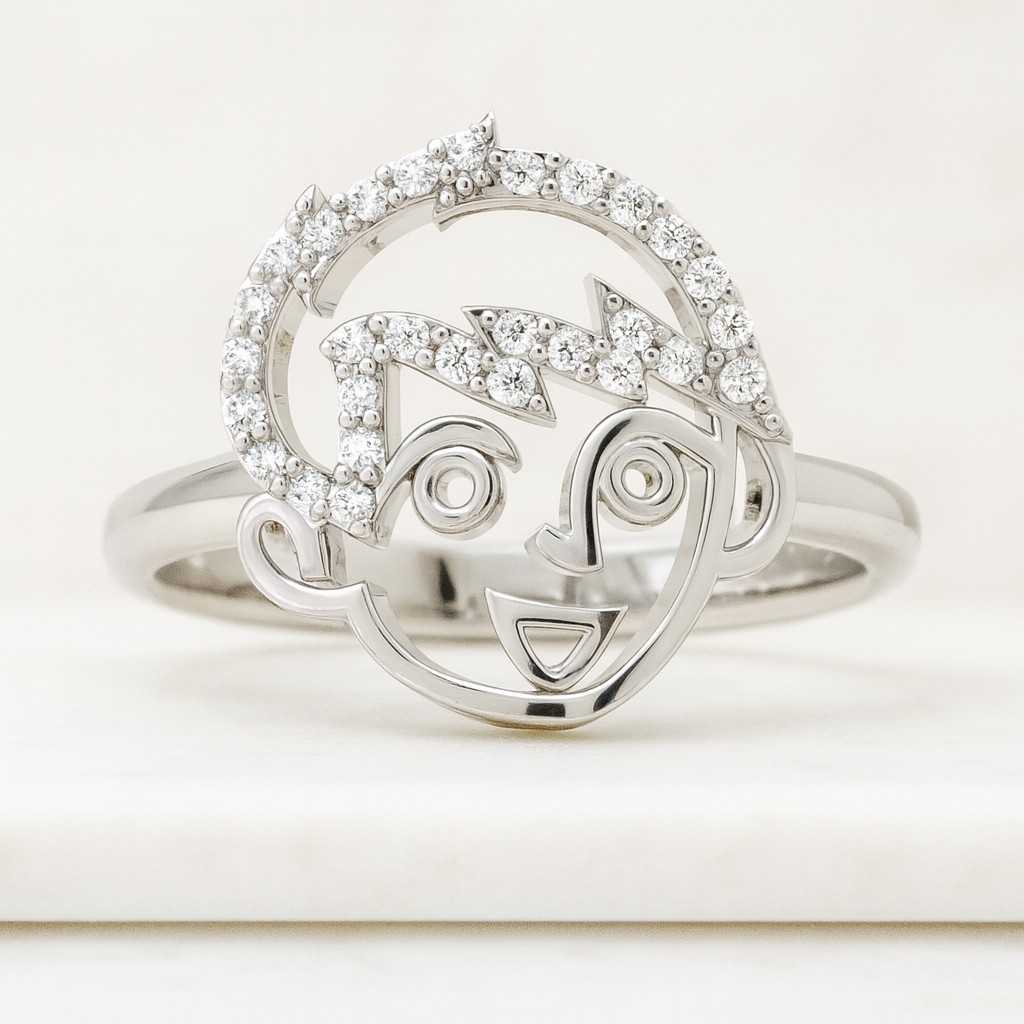 Cartoon Kids Custom Character Ring Cute Personalized Name Ring Children Engraved Cartoon Rings Dainty Customize Logo Women Ring