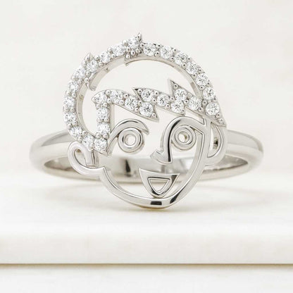 Cartoon Kids Custom Character Ring Cute Personalized Name Ring Children Engraved Cartoon Rings Dainty Customize Logo Women Ring