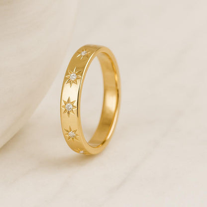 Celestial Band Ring Moon and Stars Ring Sun Band Ring Celestial Wedding Ring
