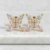 1.55 CT Four Marquise Lab Grown Diamond Clover Stud Earrings