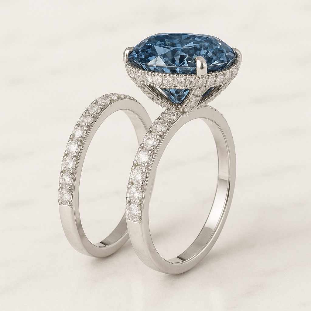 Celtic Wedding Ring Set Infinity Knot Wedding Band Sterling Silver Moissanite Bridal Set Unique Engagement Ring Celtic Knot Ring