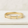 Round Cut CVD Diamond Modern Distance Diamond Ring