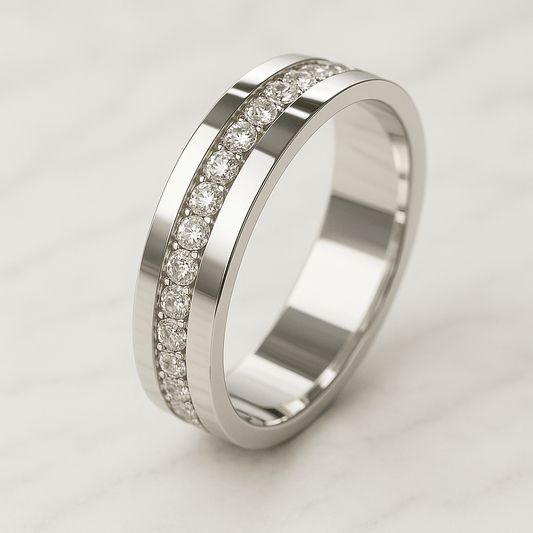 Certified Lab Grown Diamond Ring Round Cut Moissanite Engagement Ring-min