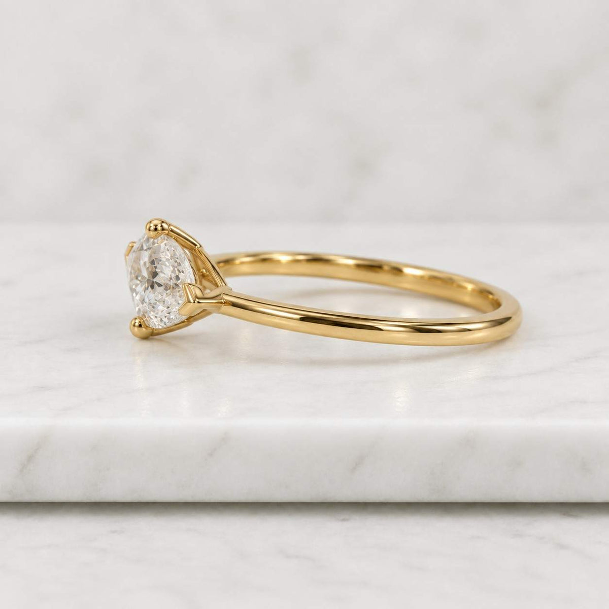 1.5CT IGI Certified Marquise Cut Lab Grown Diamond Engagement Ring 14K Yellow Gold Nature Inspired Leaf Design Bridal Jewelry Promise Gift
