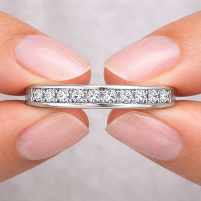 Channel Set Diamond Wedding Band
