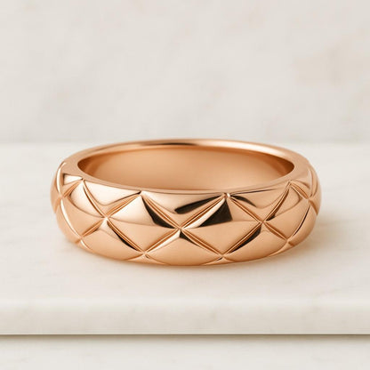 Chevron Solid Gold Wedding Band Minimalist V Ring Dainty Stacking Ring