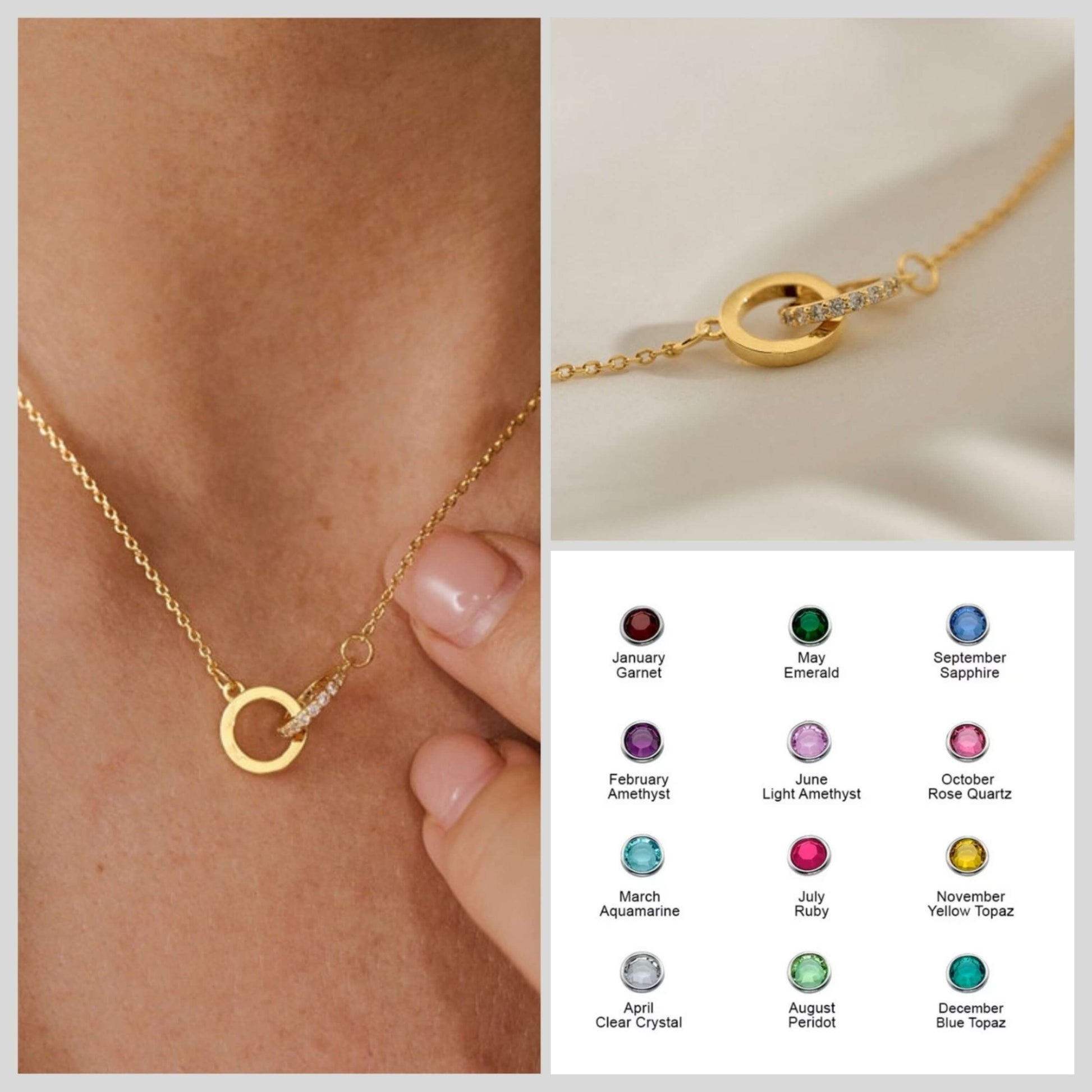 Christmas Gift, Bridesmaid Gift, Gift for Mom, Birthday Gift, Birthstone Jewelry