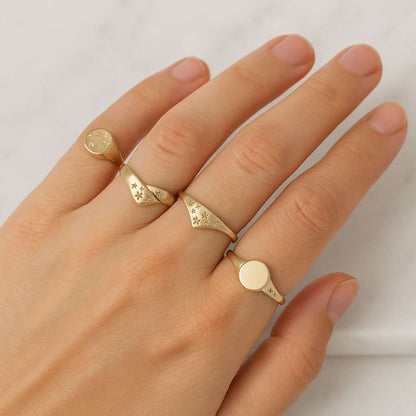 Chunky Dainty Band Etoile Stackable Ring Pave Diamond Band Thick Modern Band Ring