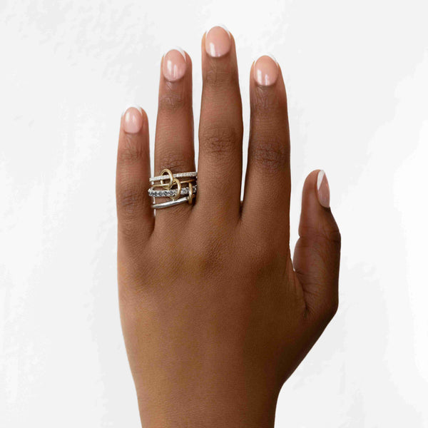 Chunky Gold Connector Ring