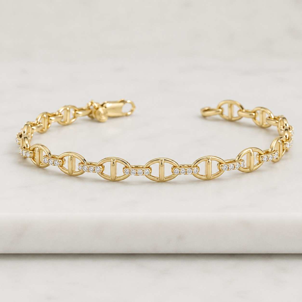 Chunky gold bracelet, thick cable 18k gold bracelet, bold bracelet, gift for her, toggle clasp bracelet, Chain Bracelet