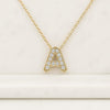 Personalized Diamond Initial Letter Pendant Necklace