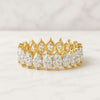 Pear Shape Moissanite Diamond Eternity Wedding Band