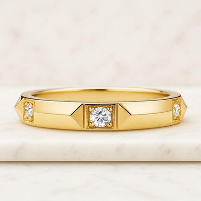 Classic Flat Wedding Band 14k Yellow Gold Vermeil Wedding Ring for Men and Women Thin Gold Wedding Band Gift For Her classic ring