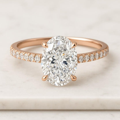 Classic Simple Bridal Ring, 1.5ct or 2.5CT IGI Lab Grown Diamond Ring