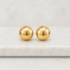 Gold Tone Ball Stud Earrings