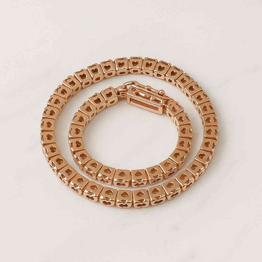 Classic Bezel Set Diamond Tennis Bracelet 4 MM Round Brilliant Cut CZ Diamond Bracelet