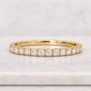 Round Cut Lab Grown Diamond Eternity Wedding Band in 14K Gold