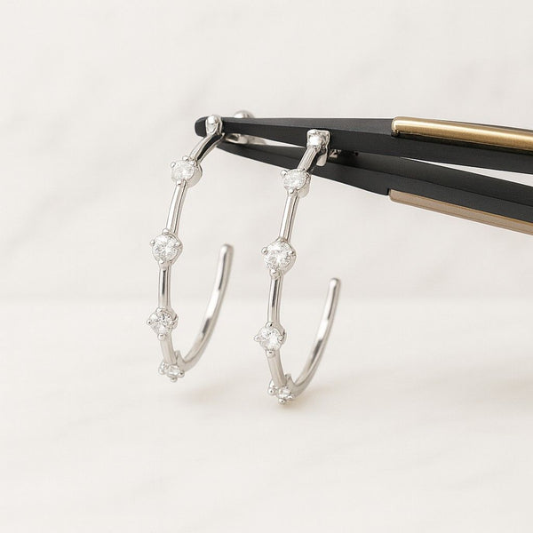 Classic Natural Diamond Curved Wedding Band 18K Rose Gold Ring Half Eternity Micro Pave Moissanite Ring Unique Chevron Rings for Women