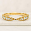 Bow Tie Shaped Round Cut Moissanite Diamond Wedding Band