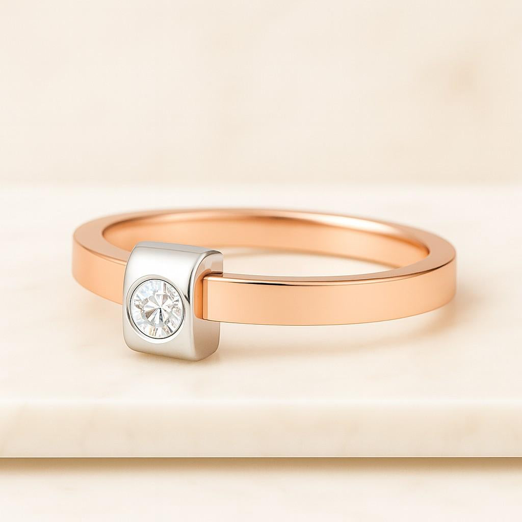 Cluster Marquise & Round Cut Lab Grown Diamond Matching Ring Band Solid Gold Wedding Ring
