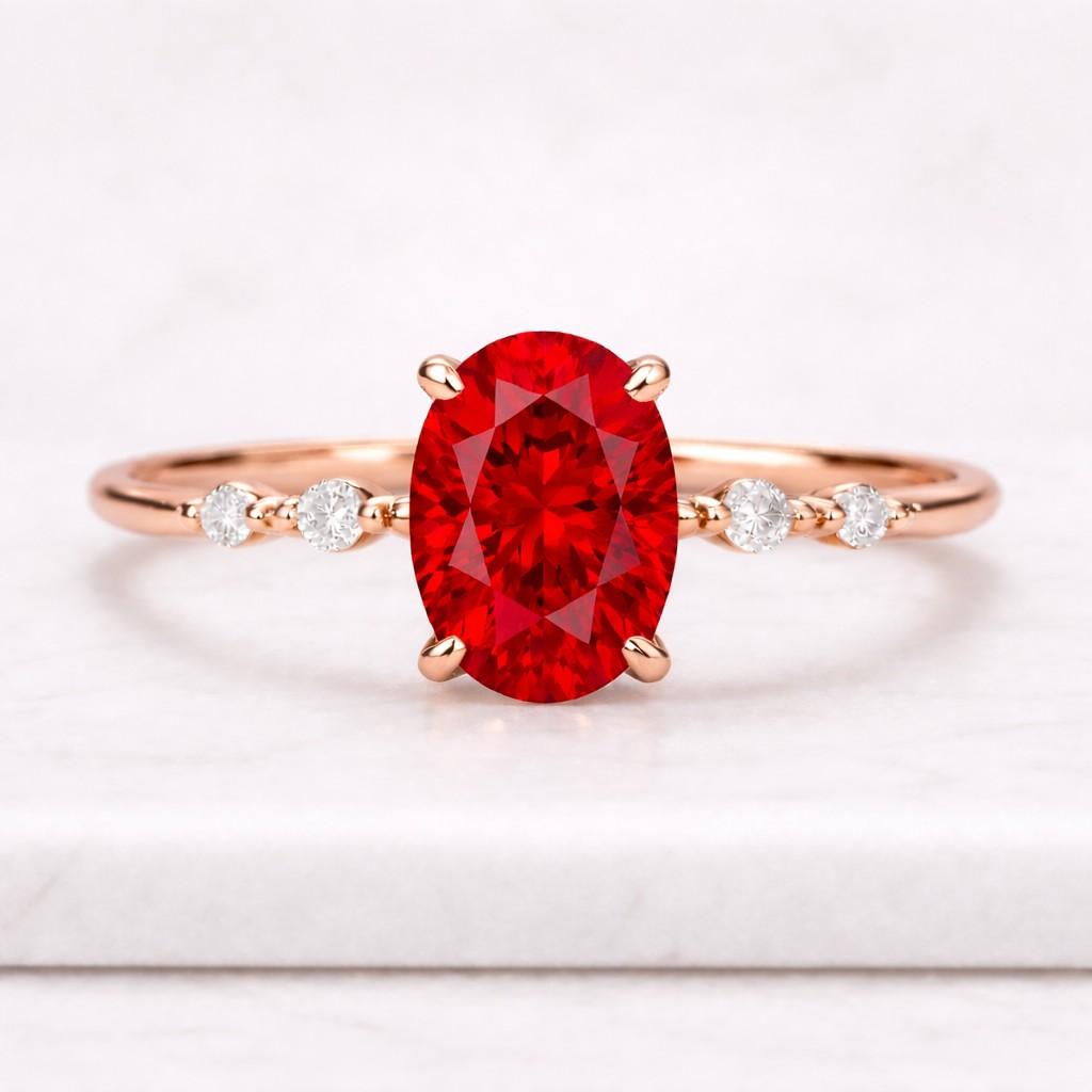 cluster promise ring july birthstone