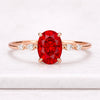 Oval Ruby Engagement Ring July Birthstone Promise Ring