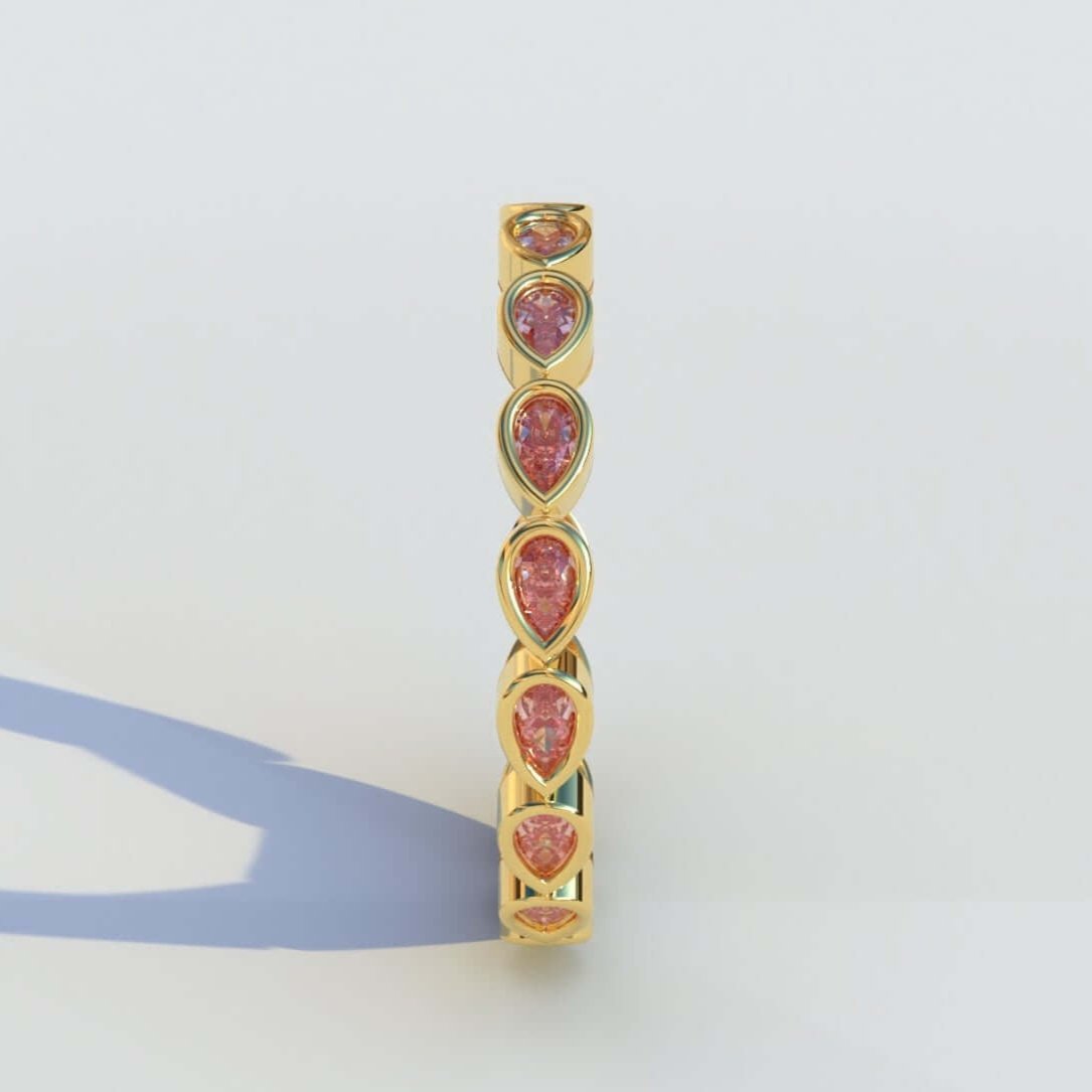 Color Diamond Stackable  Ring
