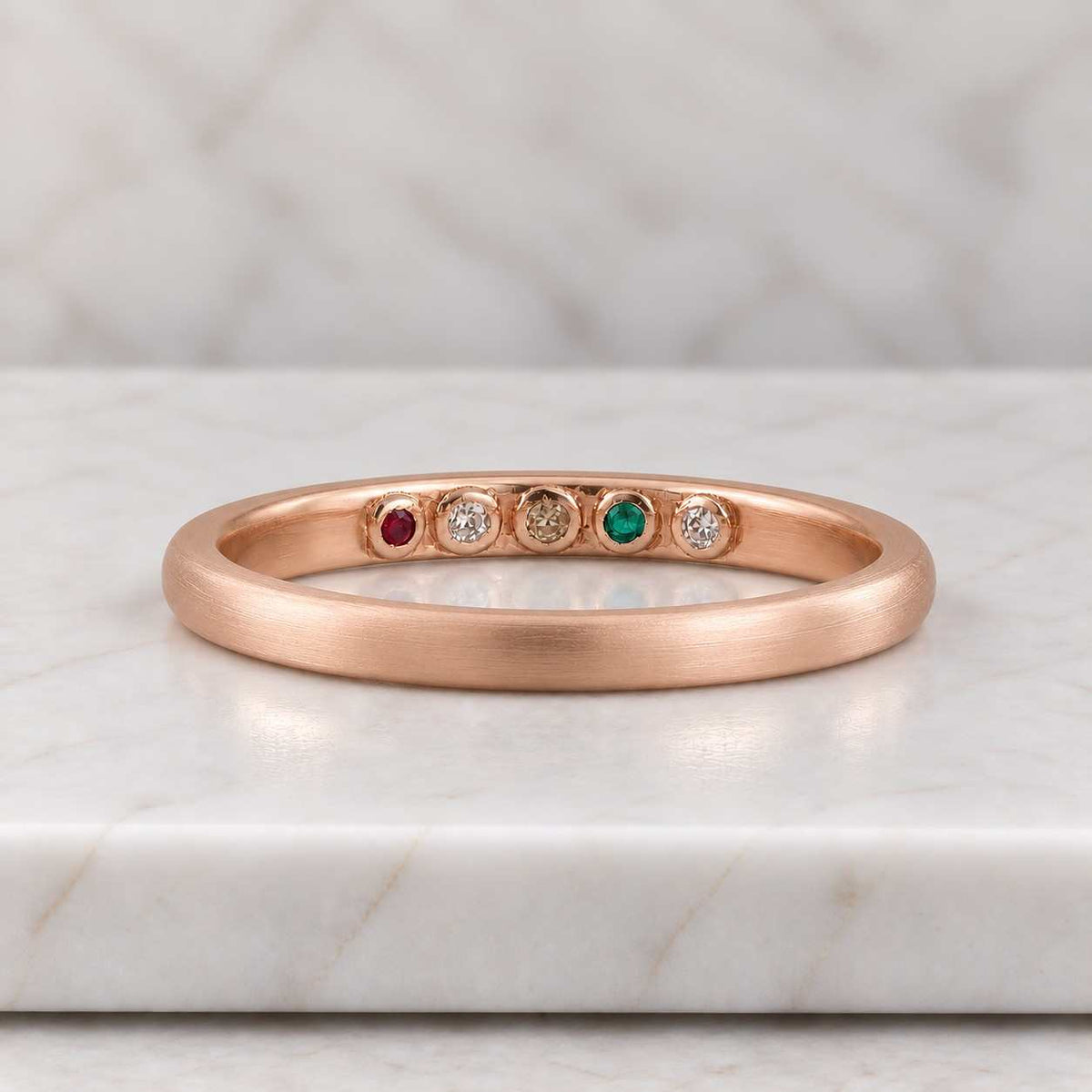 Colourful Tourmaline 18K Rose Ring Natural Tourmaline For Women Wedding Engagement Band Rainbow Gemstone Handmade Cluster Ring
