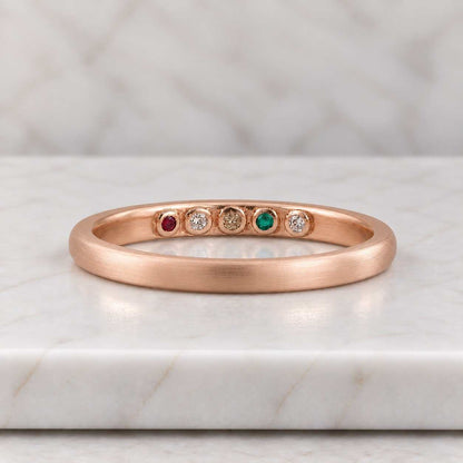 Colourful Tourmaline 18K Rose Ring Natural Tourmaline For Women Wedding Engagement Band Rainbow Gemstone Handmade Cluster Ring
