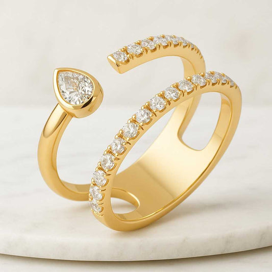Comfort Fit Ring Diamond Ring Gift for Him Solid Gold Ring
