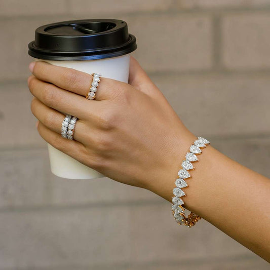 Conflict Free Diamond Bracelet Gift for her 14K Yellow Gold Bridal Wedding Bracelet