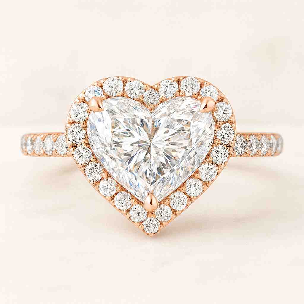 Conflict Free Diamond Personalized Weding Ring For Her