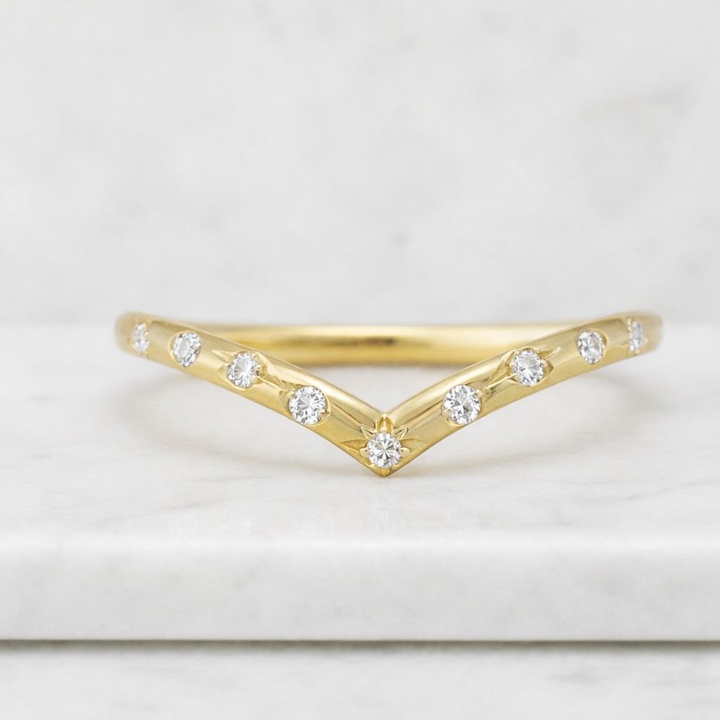 contour ring for engagement ring