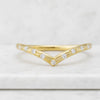 Round Diamond Wedding Band Diamond Stacking Matching Ring