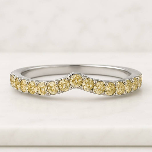 Contoured Matching Band  Dainty Stacking Bridal Ring 925