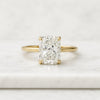Cushion Cut Lab Grown Diamond Solitaire Engagement Ring in 14K Gold