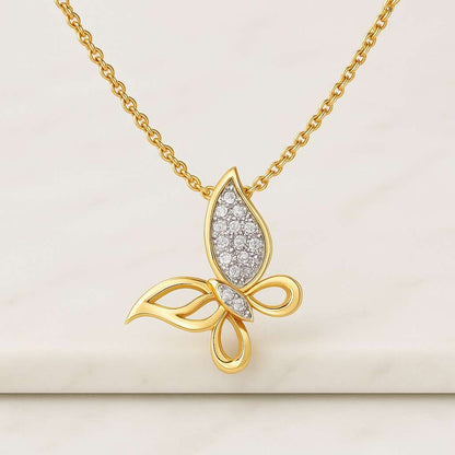 Crystal Butterfly Necklace Dainty Butterfly Necklace Pave Diamond Charm Necklace