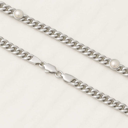 Cuban Chain Necklace for Men or Women Cuban Link Chain Curb Necklace Cuban Link Bracelet Curb Chain Bracelet