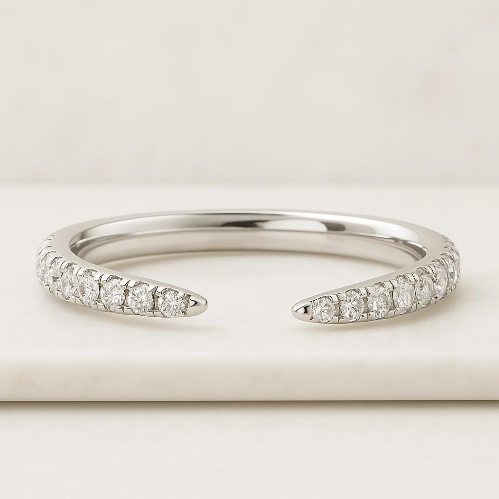 Cuff Gold Band Ring for Daughter Gold Cuff Wedding Band Claw Band, Open Band Cuff Wedding Band Solid Gold Band Open wedding Band