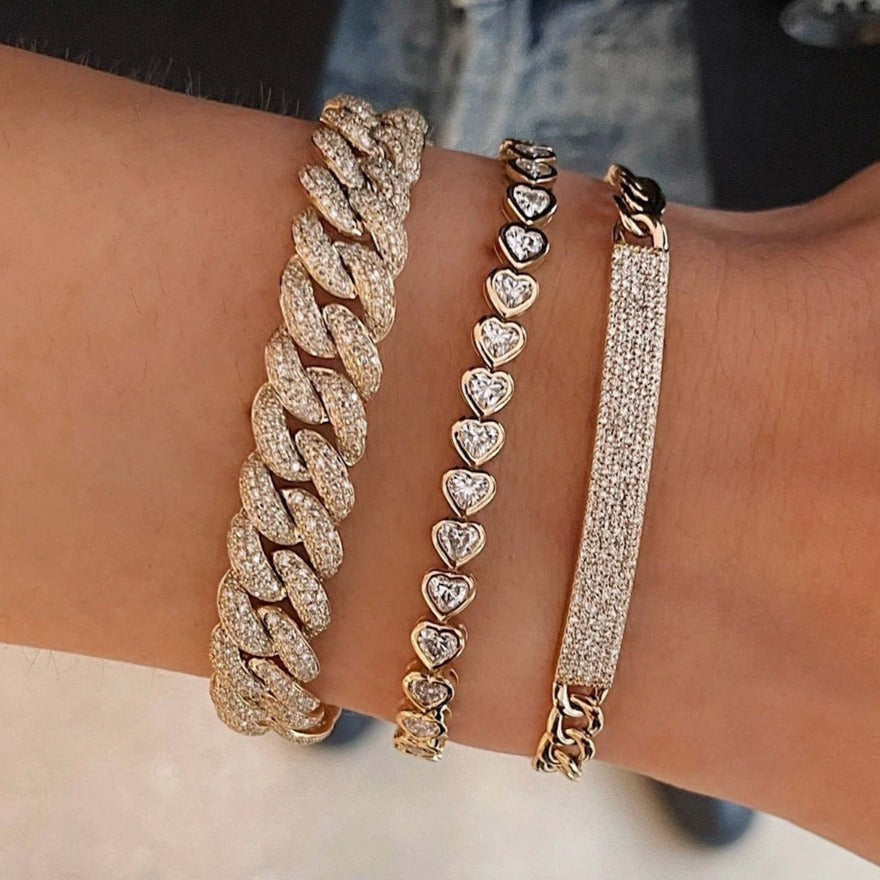 Curb-Link Bracelet, 14k Gold Cuban Chain Bracelet
