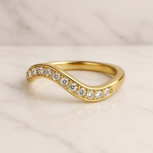 Round Diamond Band Unique Anniversary Ring for Wife Best Birthday Gift