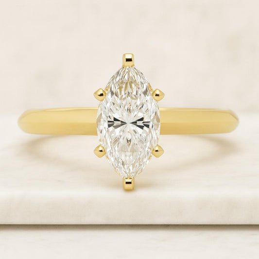 Curved Matching Band with Anniversary Ring Unique Marquise Bridal Set