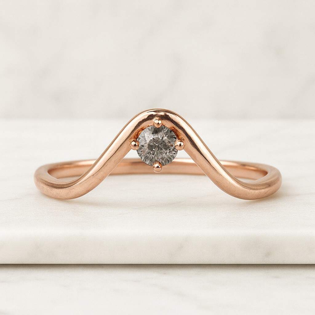 Gold Curved Wedding Band Ring Gold Vermeil Sterling Silver Stackable Band Promise Ring Chunky Fluid Curved Plain Band