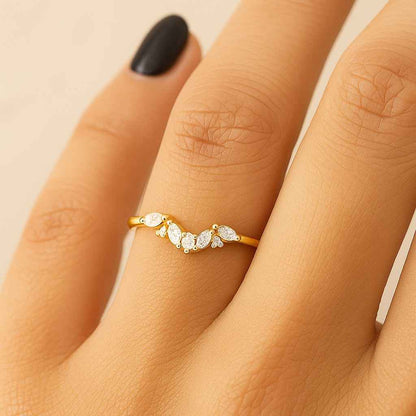 Curved CZ Diamond Eternity Band