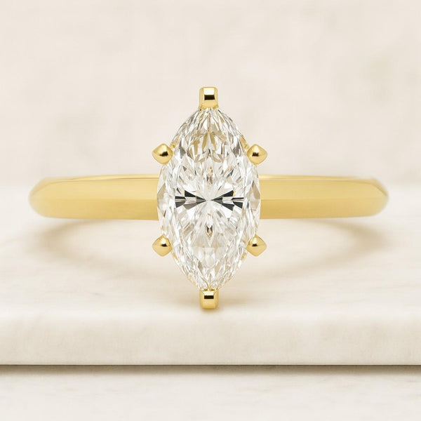 Curved Matching Band with Anniversary Ring Unique Marquise Bridal Ring